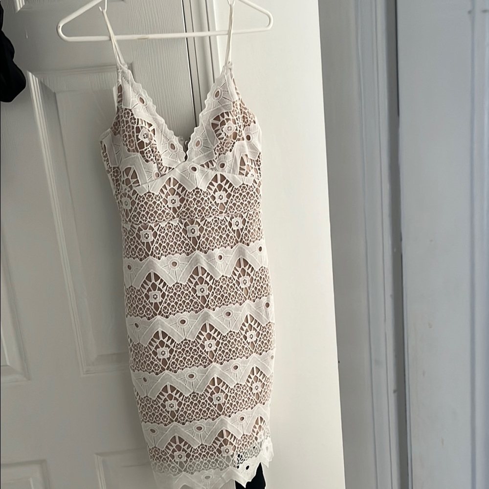 Lulus white crochet dress